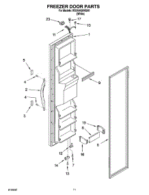 07 - Freezer Door Parts parts for Roper Refrigerator RS25AGXNQ00 from AppliancePartsPros.com