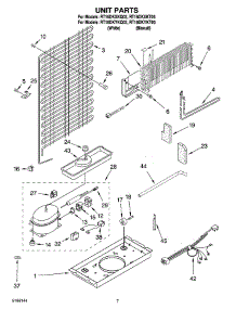 04 - Unit Parts parts for Roper Refrigerator RT16DKYKQ03 from AppliancePartsPros.com