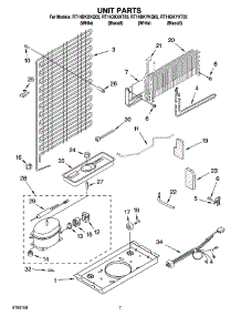 04 - Unit Parts parts for Roper Refrigerator RT14DKYKT05 from AppliancePartsPros.com