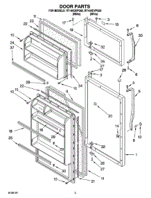 02 - Door Parts parts for Roper Refrigerator RT14HDXPQ02 from AppliancePartsPros.com