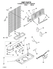 04 - Unit Parts parts for Roper Refrigerator RT18VKXKT02 from AppliancePartsPros.com
