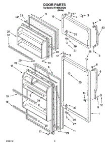 02 - Door Parts parts for Roper Refrigerator RT18BKXKQ02 from AppliancePartsPros.com