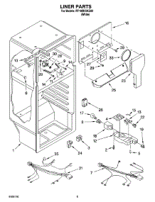 03 - Liner Parts parts for Roper Refrigerator RT18BKXKQ02 from AppliancePartsPros.com