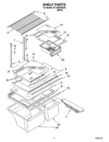 03 - Shelf Parts parts for Roper Refrigerator RT18AKXKQ06 from AppliancePartsPros.com