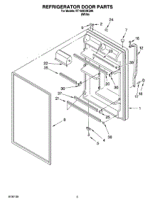 04 - Refrigerator Door Parts parts for Roper Refrigerator RT18AKXKQ06 from AppliancePartsPros.com