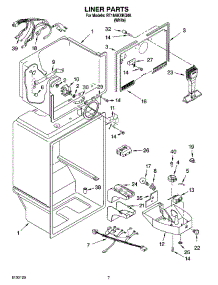 05 - Liner Parts parts for Roper Refrigerator RT18AKXKQ06 from AppliancePartsPros.com