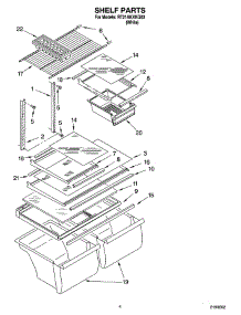 03 - Shelf Parts parts for Roper Refrigerator RT21AKXKQ03 from AppliancePartsPros.com