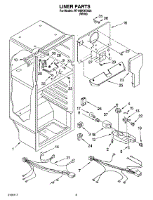 03 - Liner Parts parts for Roper Refrigerator RT14BKXKQ05 from AppliancePartsPros.com