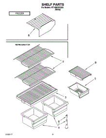 05 - Shelf Parts, Optional Parts parts for Roper Refrigerator RT14BKXKQ05 from AppliancePartsPros.com