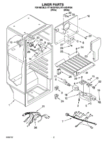 03 - Liner Parts parts for Roper Refrigerator RT14HDYPQ01 from AppliancePartsPros.com