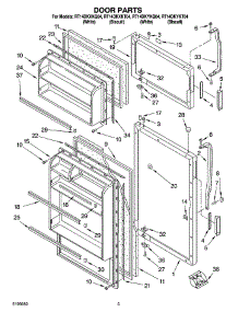 02 - Door Parts parts for Roper Refrigerator RT14DKYKQ04 from AppliancePartsPros.com