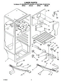 03 - Liner Parts parts for Roper Refrigerator RT14DKYKQ04 from AppliancePartsPros.com