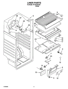 02 - Liner Parts parts for Roper Refrigerator RT12VKXKQ01 from AppliancePartsPros.com