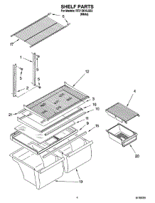 03 - Shelf Parts parts for Roper Refrigerator RT21SKXLQ02 from AppliancePartsPros.com