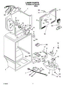 05 - Liner Parts parts for Roper Refrigerator RT21SKXLQ02 from AppliancePartsPros.com