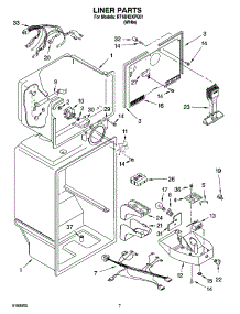 05 - Liner Parts parts for Roper Refrigerator RT18HDXPQ01 from AppliancePartsPros.com