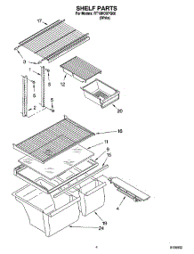 03 - Shelf Parts parts for Roper Refrigerator RT18HDXPQ00 from AppliancePartsPros.com