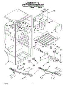 03 - Liner Parts parts for Roper Refrigerator RT16DKYKT01 from AppliancePartsPros.com