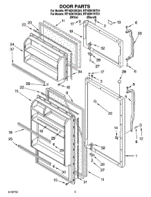 02 - Door Parts parts for Roper Refrigerator RT16DKXKT01 from AppliancePartsPros.com