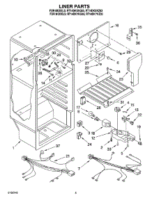 03 - Liner Parts parts for Roper Refrigerator RT14DKXKQ03 from AppliancePartsPros.com