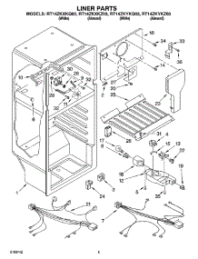03 - Liner Parts parts for Roper Refrigerator RT14ZKXKZ03 from AppliancePartsPros.com