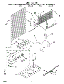 04 - Unit Parts parts for Roper Refrigerator RT14ZKXKZ03 from AppliancePartsPros.com