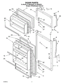 02 - Door Parts parts for Roper Refrigerator RT18BKXKQ01 from AppliancePartsPros.com