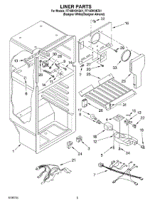 03 - Liner Parts parts for Roper Refrigerator RT18BKXKQ01 from AppliancePartsPros.com