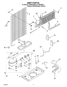 04 - Unit Parts parts for Roper Refrigerator RT18BKXKQ01 from AppliancePartsPros.com