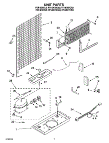 04 - Unit Parts parts for Roper Refrigerator RT14DKXKZ03 from AppliancePartsPros.com