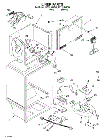 03 - Liner Parts parts for Roper Refrigerator RT21LMXKT08 from AppliancePartsPros.com