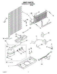 04 - Unit Parts parts for Roper Refrigerator RT14BKXKQ04 from AppliancePartsPros.com