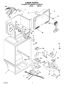 03 - Liner Parts parts for Roper Refrigerator RT21LMXKQ03 from AppliancePartsPros.com