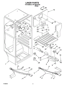 03 - Liner Parts parts for Roper Refrigerator RT14BKXKQ03 from AppliancePartsPros.com