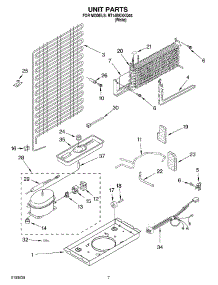 04 - Unit Parts parts for Roper Refrigerator RT14BKXKQ03 from AppliancePartsPros.com
