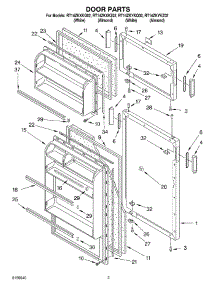02 - Door Parts parts for Roper Refrigerator RT14ZKXKZ02 from AppliancePartsPros.com