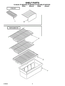 05 - Shelf Parts, Optional Parts parts for Roper Refrigerator RT14ZKYKQ02 from AppliancePartsPros.com
