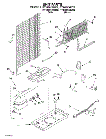 04 - Unit Parts parts for Roper Refrigerator RT14DKYKQ02 from AppliancePartsPros.com
