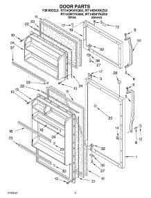 02 - Door Parts parts for Roper Refrigerator RT14DKYKZ02 from AppliancePartsPros.com