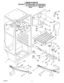 03 - Liner Parts parts for Roper Refrigerator RT14DKYKZ02 from AppliancePartsPros.com