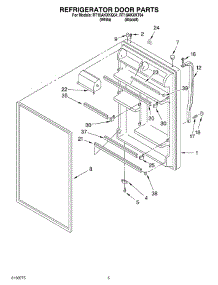 04 - Refrigerator Door Parts parts for Roper Refrigerator RT18AKXKT04 from AppliancePartsPros.com