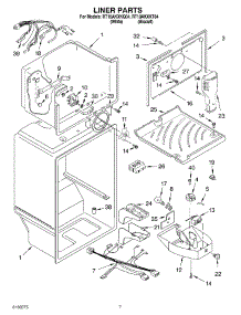 05 - Liner Parts parts for Roper Refrigerator RT18AKXKT04 from AppliancePartsPros.com