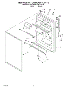 04 - Refrigerator Door Parts parts for Roper Refrigerator RT18DKXKT04 from AppliancePartsPros.com