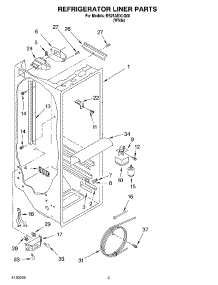02 - Refrigerator Liner Parts parts for Roper Refrigerator RS25AEXLQ00 from AppliancePartsPros.com