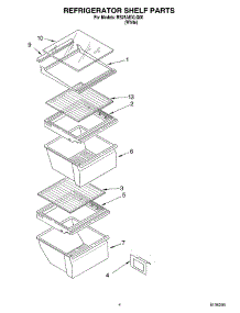 03 - Refrigerator Shelf Parts parts for Roper Refrigerator RS25AEXLQ00 from AppliancePartsPros.com