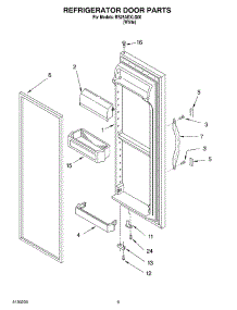 06 - Refrigerator Door Parts parts for Roper Refrigerator RS25AEXLQ00 from AppliancePartsPros.com