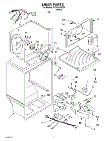 05 - Liner parts for Roper Refrigerator RT21AKXKQ07 from AppliancePartsPros.com