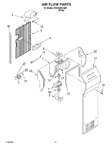 10 - Air Flow Parts parts for Roper Refrigerator RS25AEXLQ00 from AppliancePartsPros.com