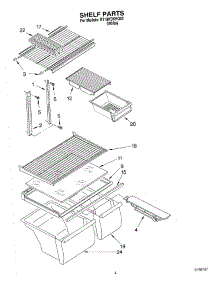 03 - Shelf parts for Roper Refrigerator RT18HDXKQ02 from AppliancePartsPros.com