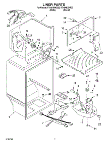 05 - Liner parts for Roper Refrigerator RT18AKXKT03 from AppliancePartsPros.com